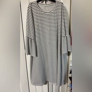 Striped Black and White Dress